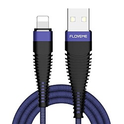 Wewoo 2m 2A USB à 8 broches en tissu + câble de recharge pour la synchronisation de données en alliage d'aluminium, iPhone X / iPhone 8 et 8 Plus / iPhone 7 et 7 Plus / iPhone 6 et 6 / iPhone 6 Plus