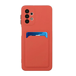 Coque en TPU Bien protégé souple avec porte-cartes rouge pour votre Samsung Galaxy A52 4G/5G