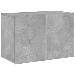 vidaXL Meuble TV mural gris béton 60x30x41 cm