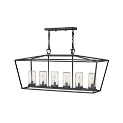 Elstead Lighting Suspension extérieur Hinkley Aluminium,verre grainé transparent Musée Noir Matériau : Aluminium,verre grainé transparent Coloris : Musée Noir Coloris de l'abat jour : Effacer les graines Nombre d'ampoules : 6 Type d'ampoule : E14 Puissance max par ampoule (W)