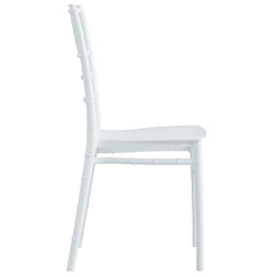 Avis Pegane Lot de 4 chaises de salle à manger en polypropylène coloris blanc - Longueur 38,5 x profondeur 46,5 x hauteur 88,5 cm