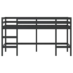 Acheter Vidaxl Lit mezzanine enfants échelle 90x190 cm bois pin massif