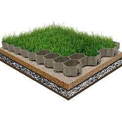 vidaXL Grilles d'herbe 16 pcs vert 60x40x3 cm plastique