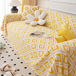 LUUCOZK Housse de siège de canapé antidérapante Protecteur de coussin de canapé - Jaune clair-180x230CM