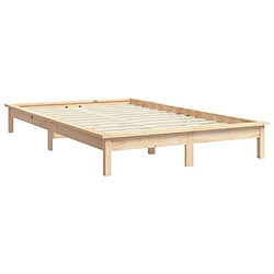 Acheter Maison Chic Lit adulte - Lit simple Cadre de lit,Structure du lit Contemporain 160x200 cm bois de pin massif -MN87435