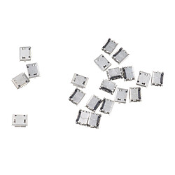 Acheter 20 Pcs Micro USB Type B Femelle Socket 180 Degrés 5Pin SMD À Souder LW