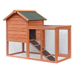 Acheter Helloshop26 Cabane clapier à lapins rongeurs poulailler lapinière ou autres petits animaux en bois 870 x 465 x 1600 mm 16_0002236