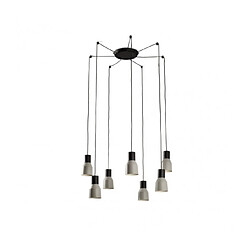 faro Suspension Kombo Noir mat 7 ampoules 500cm