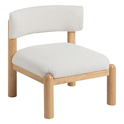 BigBuy Home Fauteuil Blanc Naturel Polyuréthane Bois d'hévéa 62 x 62 x 71 cm