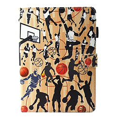 Wewoo Coque pour iPad mini 4 / mini 3 / mini 2 / mini Universel Basketball Sports Motif Horizontal Flip Cuir Housse de protection avec Holder & Card Slots & Sommeil