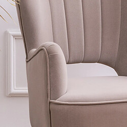 Acheter Meubler Design Fauteuil Design Pied Effet Laiton Trendy - Taupe