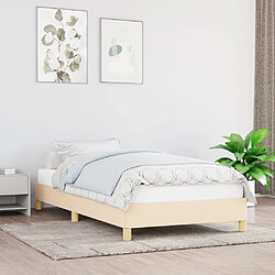 vidaXL Cadre de lit sans matelas crème 90x200 cm tissu