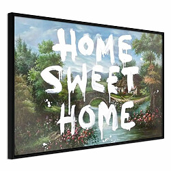 Paris Prix Affiche Murale Encadrée There's No Place Like Home 30 x 20 cm Noir