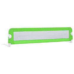 vidaXL Barrière de sécurité de lit enfant Vert 180 x 42 cm Polyester