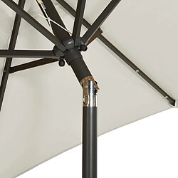 Helloshop26 Parasol avec lumières led 200 x 211 cm aluminium beige 02_0008093 pas cher