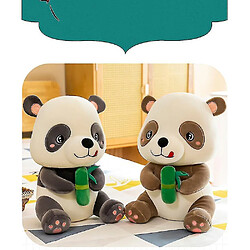 Universal Khomeimin Bamboo Panda Doll Mignon Panda Peluche Peluche Souple Oreiller Meilleur Cadeau (30 cm) (Noir)