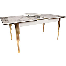 Acheter Hanah Home Table repas extensible imitation marbre blanc Damla.