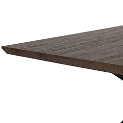 Beliani Table 140 x 80 cm bois foncé et noir SPECTRA pas cher