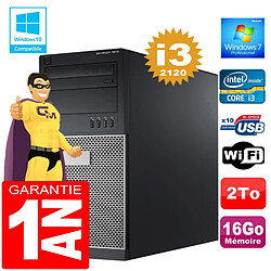 PC Tour DELL 7010 Core I3-2120 Ram 16Go Disque 2 To Wifi W7 - Occasion