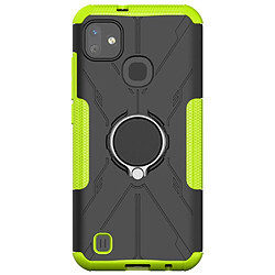 Coque en TPU 2-en-1, texture nid d'abeille, anti-rayures avec béquille pour votre Infinix Smart HD 2021 - vert