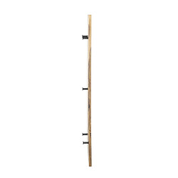 Pegane Garderobe murale, Patère murale en bois coloris chêne huilé et métal noir - longueur 30 x profondeur 6 x hauteur 100 cm pas cher