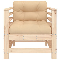 Acheter Maison Chic Lot de 2 Chaises de jardin,Fauteuil d'extérieur avec coussins bois de pin massif -MN45721