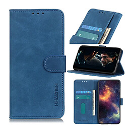 Wewoo Housse Coque Pour Galaxy S11 Plus Texture rétro PU + TPU en cuir à rabat horizontal avec support et fentes cartes et portefeuille bleu