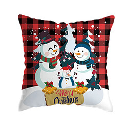 Avis P90 3pcs 45 * 45cm Christmas Snowman Motif étreignant Taie d'oreiller Holiday Accueil Taie d'oreiller Sofa Coussin Coussin