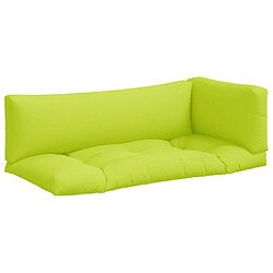 Maison Chic Lot de 3 Coussins Confort,Coussins de palette vert vif tissu -GKD86107