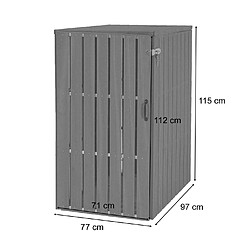 Decoshop26 Abris poubelles pour conteneur 80 à 240 litres 115x77x97 cm acier et WPC anthracite 04_0008248 pas cher