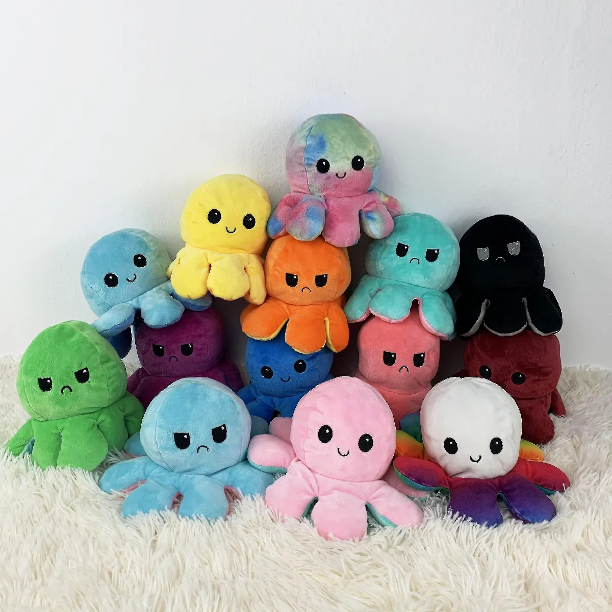 Acheter Universal Flip octopus réversible Toygreen en peluche en peluche / rose