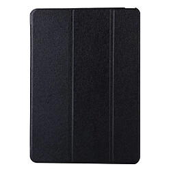 Etui en PU soie avec support tri-pliure noir pour votre Apple iPad 10.2 (2019)