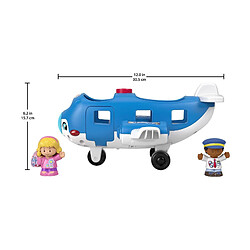 Fisher Price Fisher-Price Coffret L?Avion Little People (version multilingue), avion musical avec figurines, Jouet Enfant, Dès 1 an, HJN37 pas cher