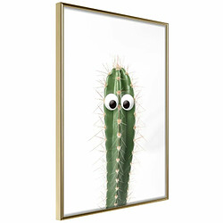 Paris Prix Affiche Murale Encadrée Funny Cactus I 20 x 30 cm Or