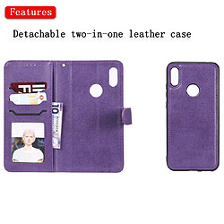 Acheter Wewoo Housse Coque Pour Huawei Honor 8A / Y6 2019 Étui de protection à rabat horizontal de couleur unie avec support et fentes cartes et portefeuille et cadre photo et lanière violet