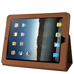 Wewoo Smart Cover Housse en cuir de haute qualité avec support pour iPad 2 café