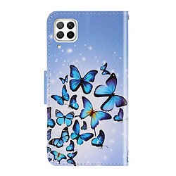 Etui en PU impression de motifs avec support papillons vifs pour votre Huawei P40 lite/Nova 7i/Nova 6 SE