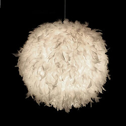 Acheter STOEX Lustre Suspension en Plumes 30 cm E27 40W Blanc pour Salon, Chambre de votre fille ou garçon