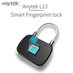 ANYTEK L13 INTELLIGENT SANS CLÉ VERROUILLAGE DES EMPREINTES DIGITALES ANTI VOL SÉCURITÉ CADENAS PORTE VALISE VALISE CAS SERRURE HAUTE QUALITÉ ALARME ANTIVOL(ATK-L13)