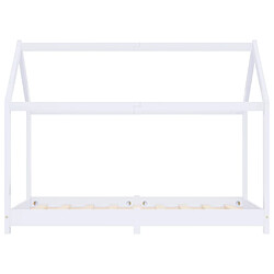 Avis vidaXL Cadre de lit d'enfant Blanc Bois de pin massif 70x140 cm