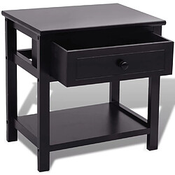 Avis vidaXL Table de chevet 2 pcs Bois Noir