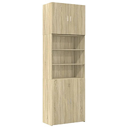 vidaXL Buffet haut chêne sonoma 80x42,5x249 cm bois d'ingénierie