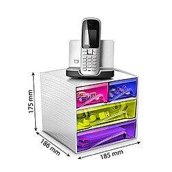 Avis Mini module de rangement plastique Cep My Cube multicolore