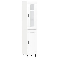 vidaXL Buffet haut Blanc 34,5x34x180 cm Bois d'ingénierie