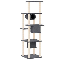 Acheter vidaXL Arbre à chat avec griffoirs en sisal Gris foncé 169 cm