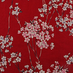 Coton de Kimono de fleur de prunier Kimono coton coudre à coudre artisanat 100x140cm rouge