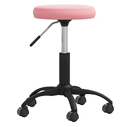 vidaXL Tabouret de massage Velours Rose