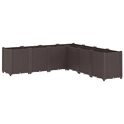 vidaXL Jardinière marron 160x160x53 cm polypropylène