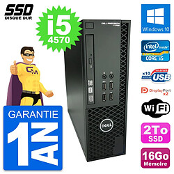 PC Dell Precision T1700 SFF Intel Core i5-4570 RAM 16Go SSD 2To Windows 10 Wifi - Occasion