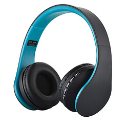 Wewoo Pour Xiaomi, iPhone, iPad, iPod, bleu Samsung, HTC, Sony, Huawei et autres appareils audio Casque stéréo sans fil Bluetooth pliable avec lecteur MP3 Radio FM,